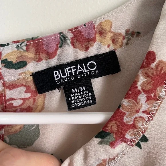 Buffalo David Bitton Pink Floral Blouse - Picture 2 of 5